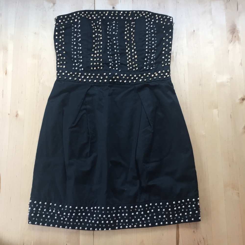 French Connection Beaded Cocktail Mini Dress